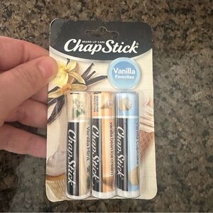 NEW ChapStick Vanilla Favorites Flavored Lip Balm 3 Pack